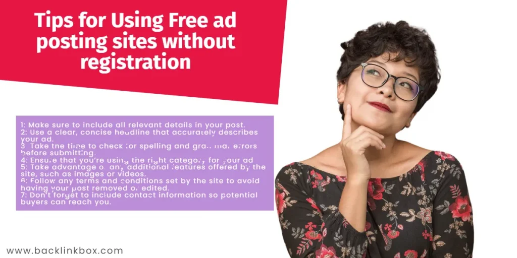 Tips for Using Free ad posting sites without registration